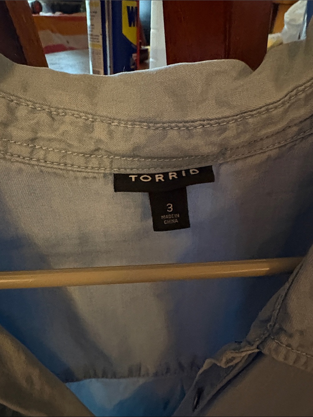 torrid Pale Blue Short Sleeve Button-Down Shirt - Picture 2 of 6
